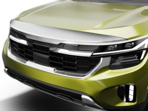 Kia Seltos Hood Deflector - Husky Liners - Aeroskin - Chrome - `24-`26